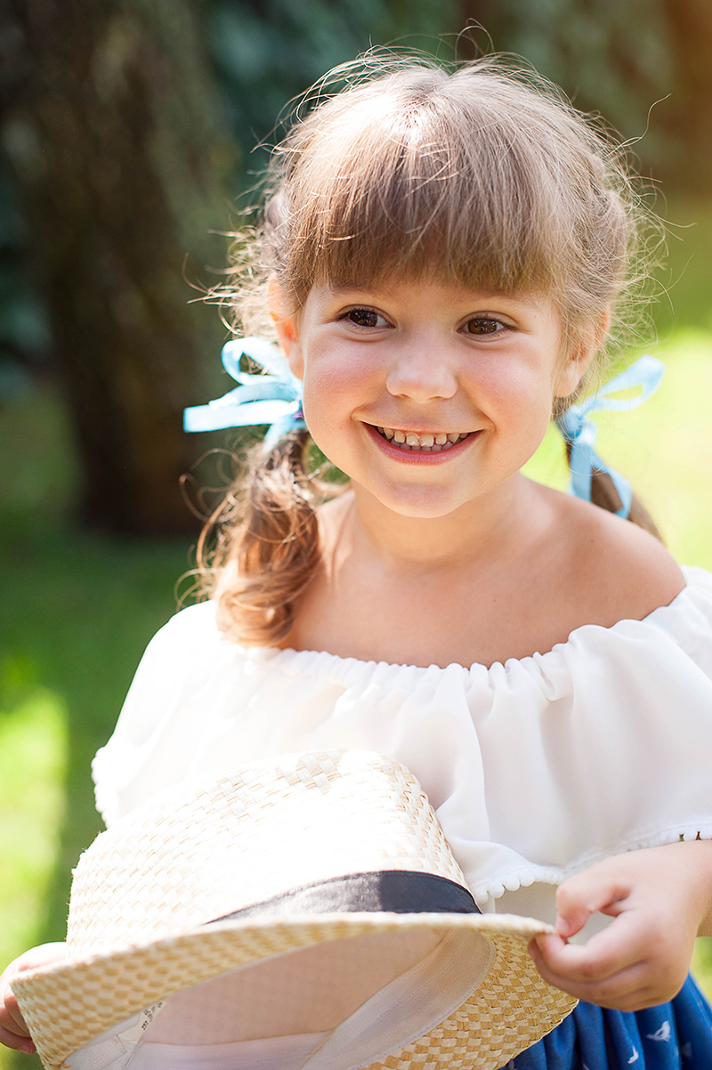 Детская фотосессия - Яся, солнце, арбуз